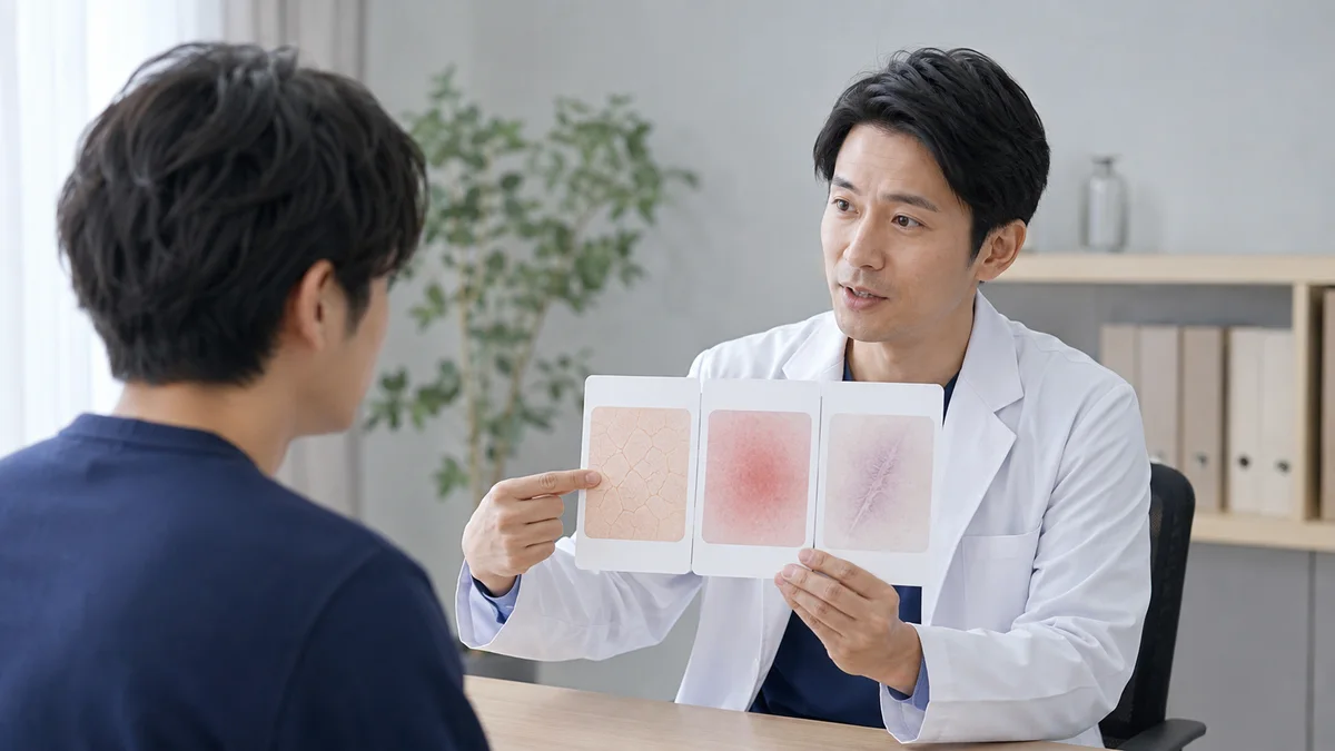 包茎を自力で治そうとする前に原因を確認しようを解説するイメージ