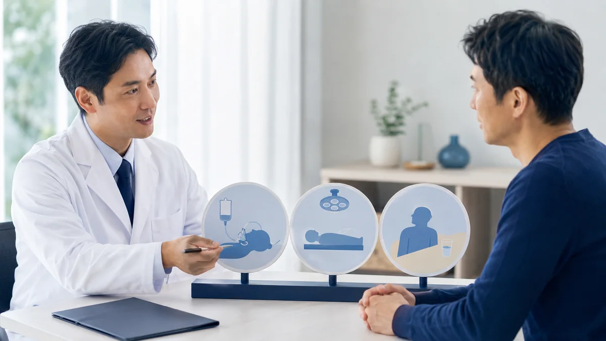 包茎手術の痛みは3つのタイミングで異なるを解説するイメージ