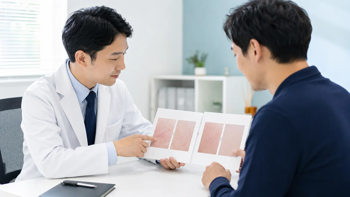 包茎手術の仕上がりをカウンセリングで確認する方法を解説するイメージ