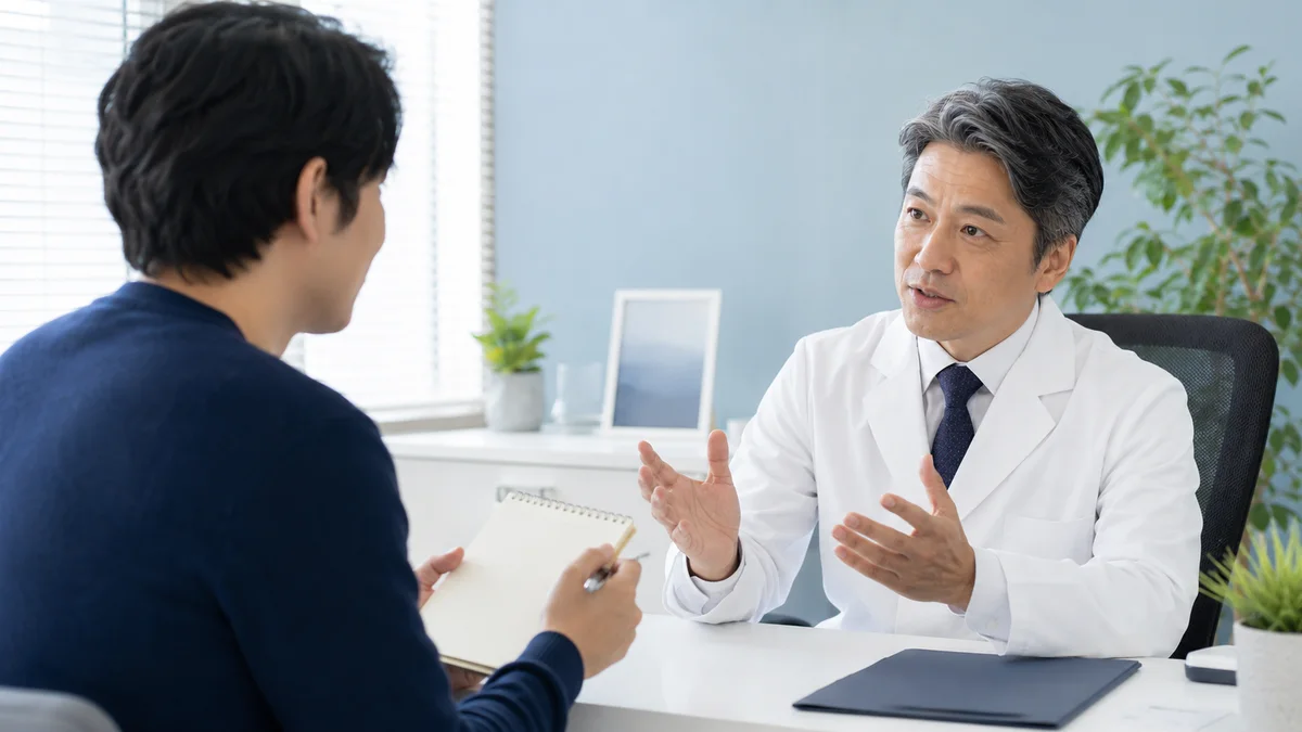 包茎治療のカウンセリングで実際に聞く質問を解説するイメージ