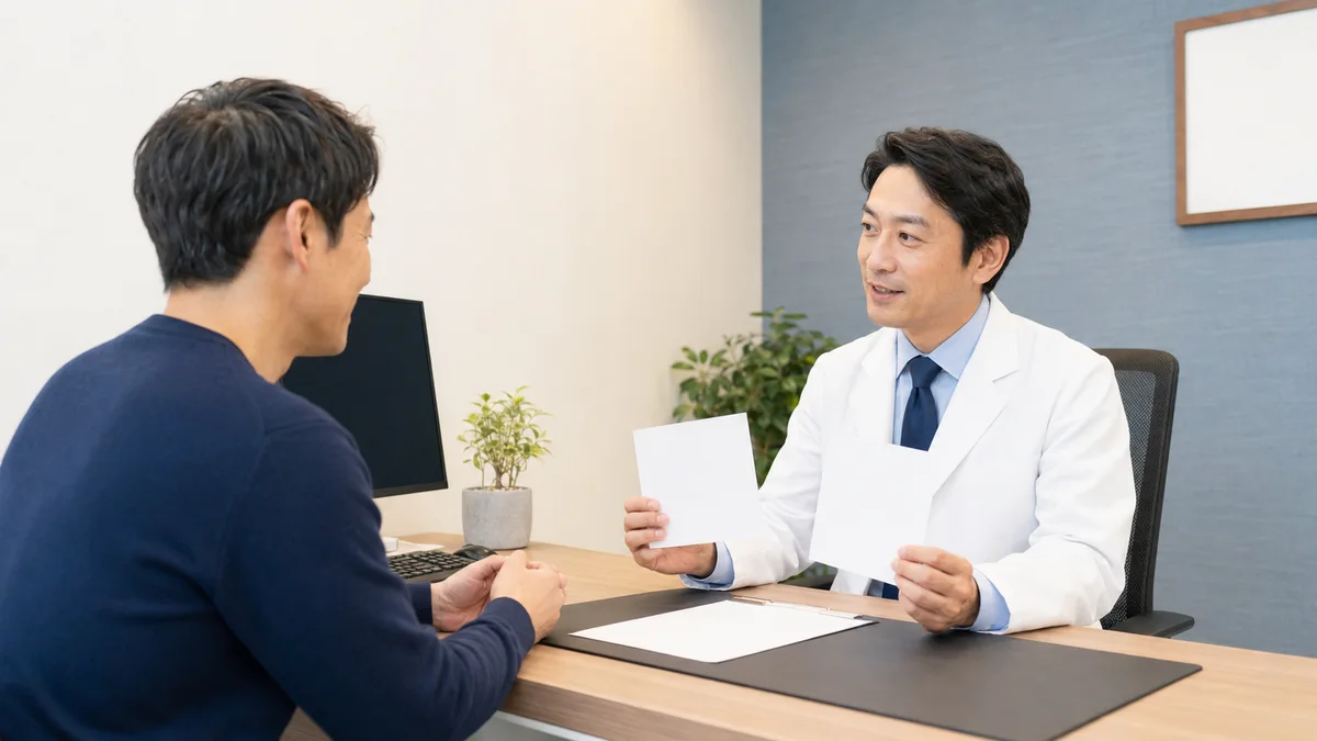 包茎の種類が分からない場合は泌尿器科で確認しようを解説するイメージ