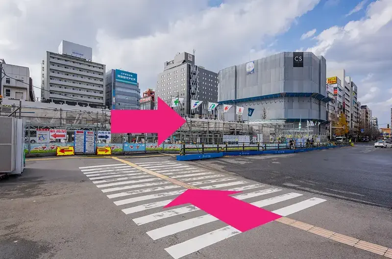 横断歩道渡り右折
