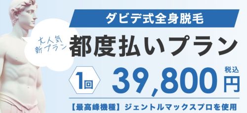 ダビデクリニック都度払いジェントルマックスプロプラン料金