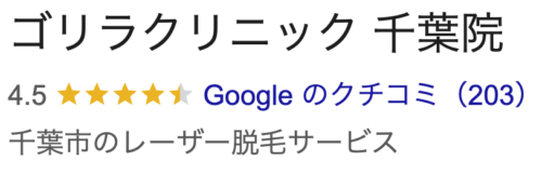 ゴリラクリニック千葉院口コミ