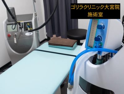 ゴリラクリニック大宮院の施術室