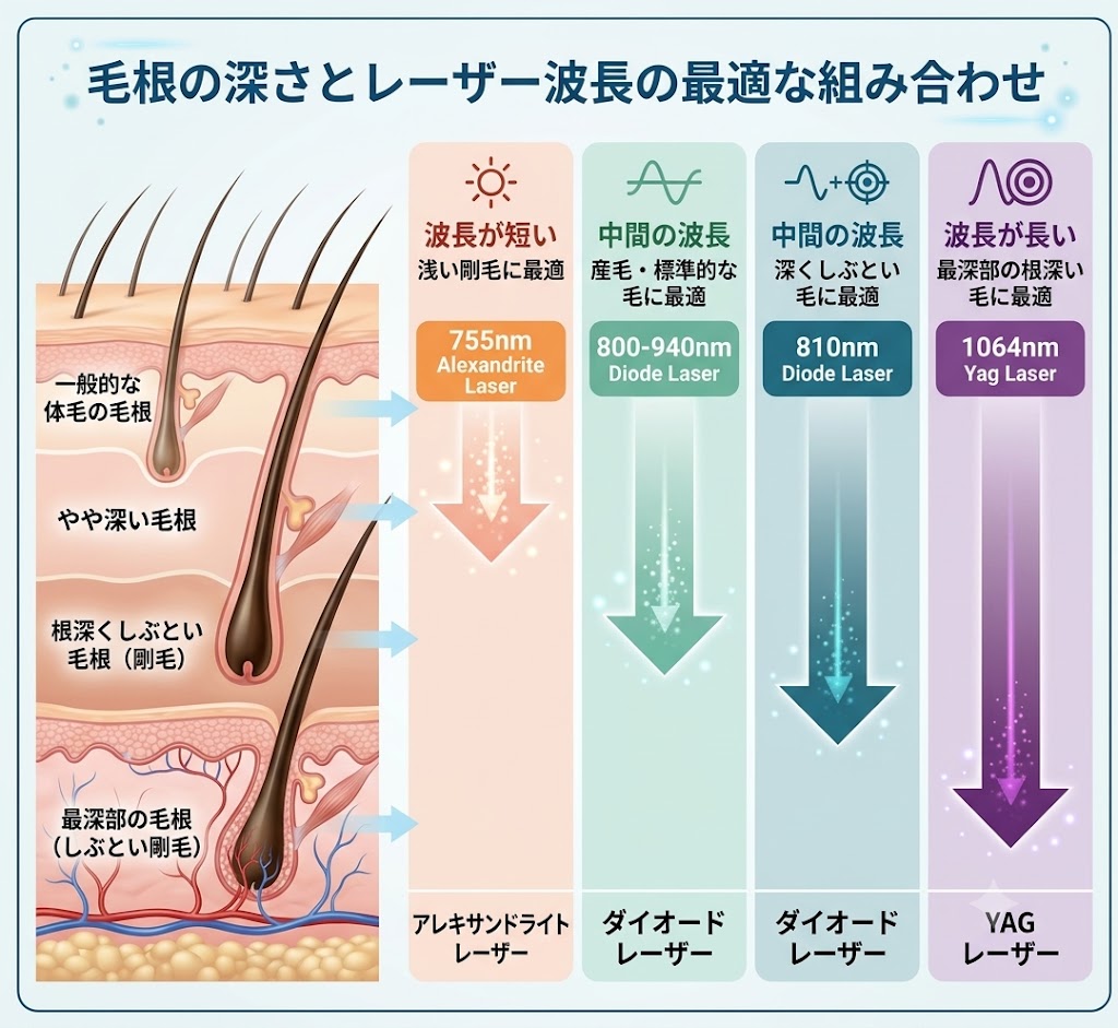 レーザーの種類と波長