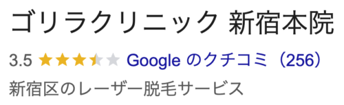 ゴリラクリニック新宿本院口コミ