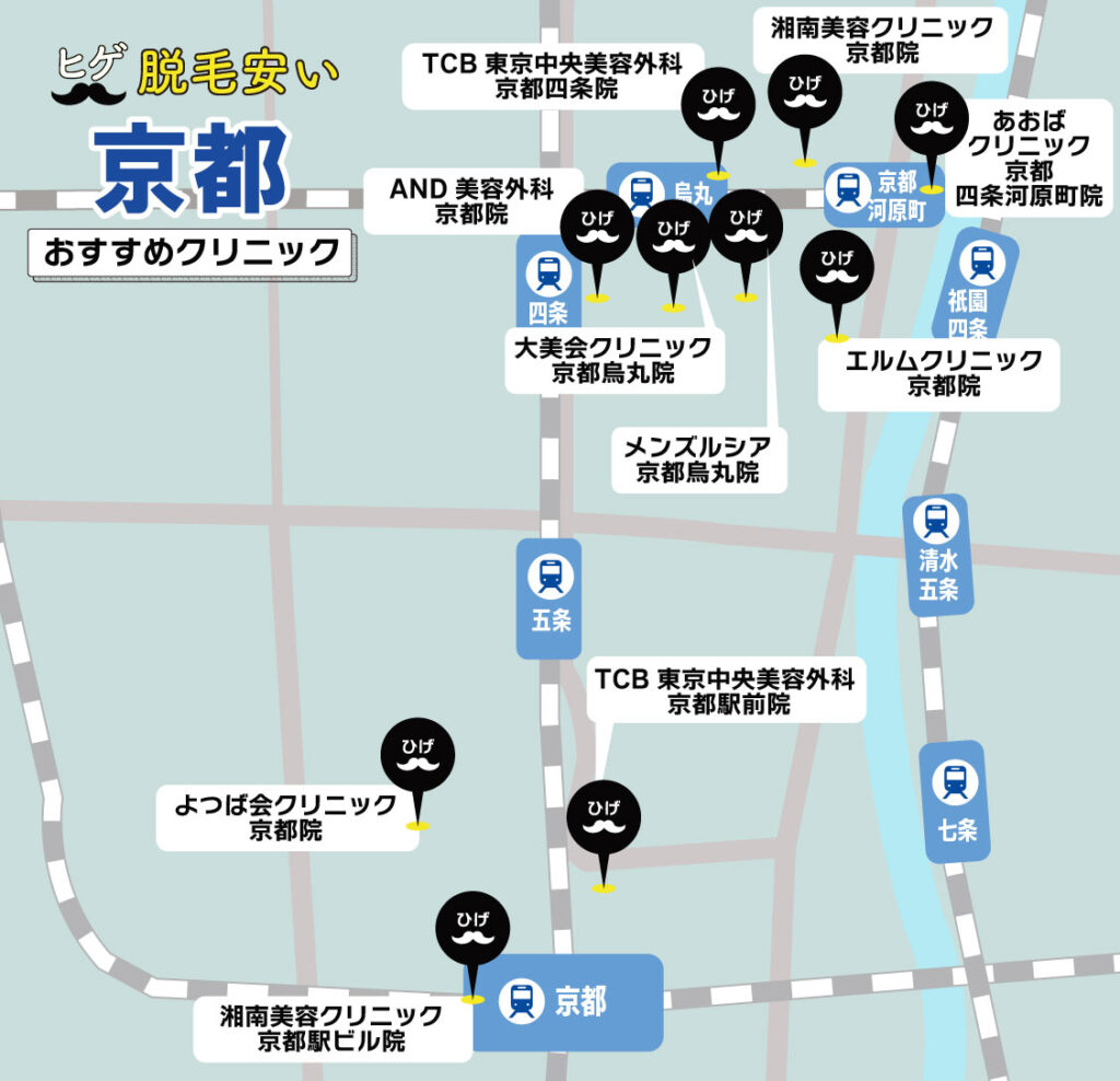京都のヒゲ脱毛が安いおすすめクリニック