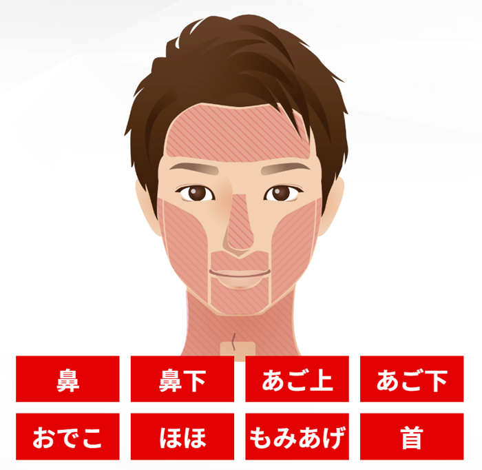 メンズエミナルのヒゲ脱毛選べる3部位