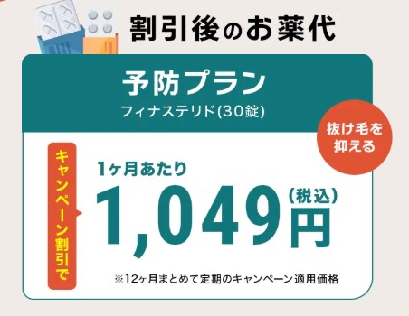 クリニックフォアフィナステリドキャンペーン料金