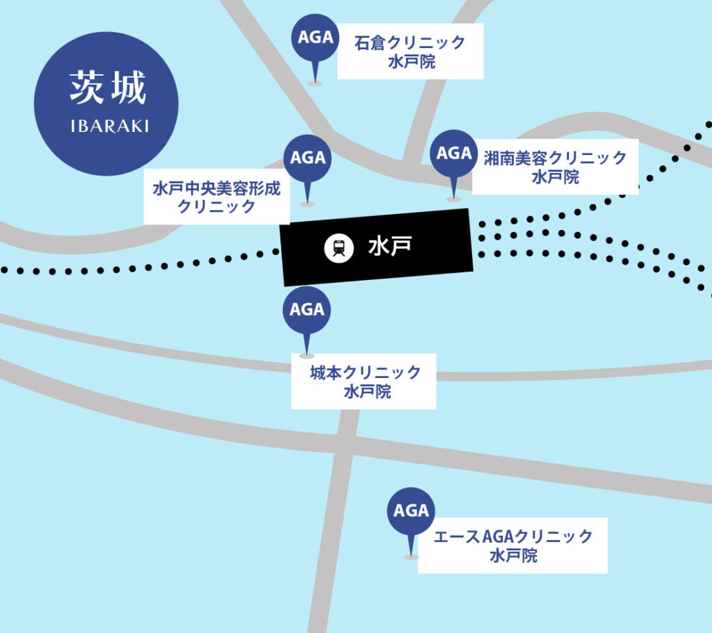 茨城のAGA治療が安いクリニックマップ