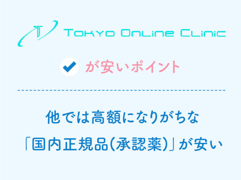 東京オンラインクリニックのAGA治療が安いポイント