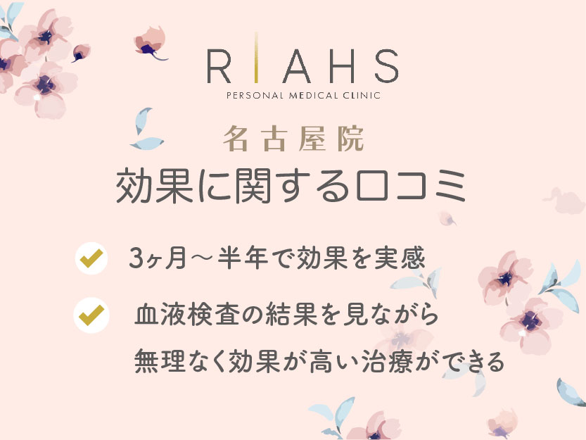 リアスクリニック名古屋院_効果に関する口コミ