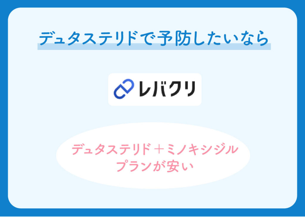レバクリとクリニックフォアの比較(デュタステリドで予防したいなら)