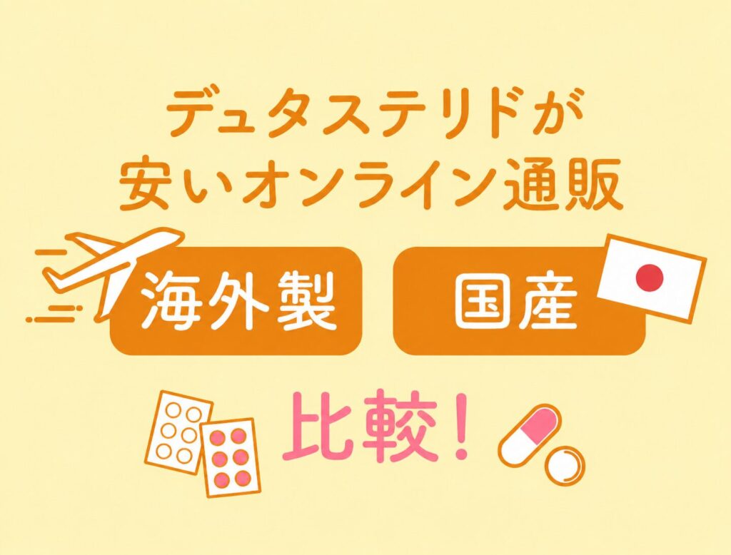 デュタステリドが安いオンライン通販（海外製と国産の比較）