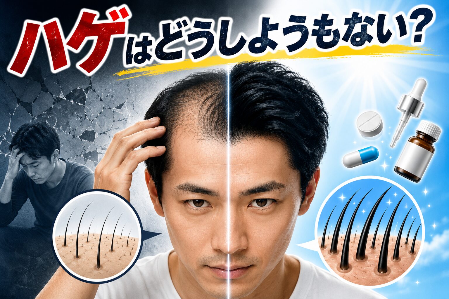 ハゲどうしようもない?