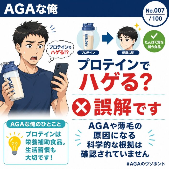 プロテインではげる？