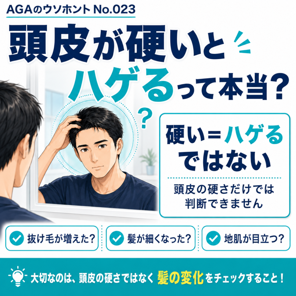 頭皮が硬いとハゲる？