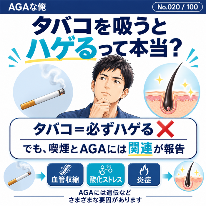 タバコを吸うとハゲる？