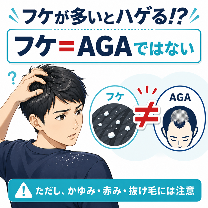 フケが多いとハゲる？