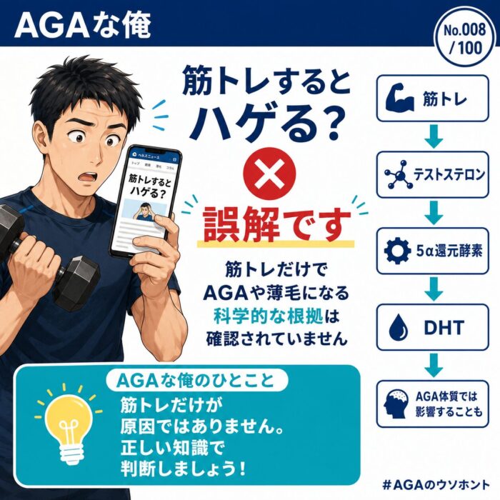 筋トレではげる？
