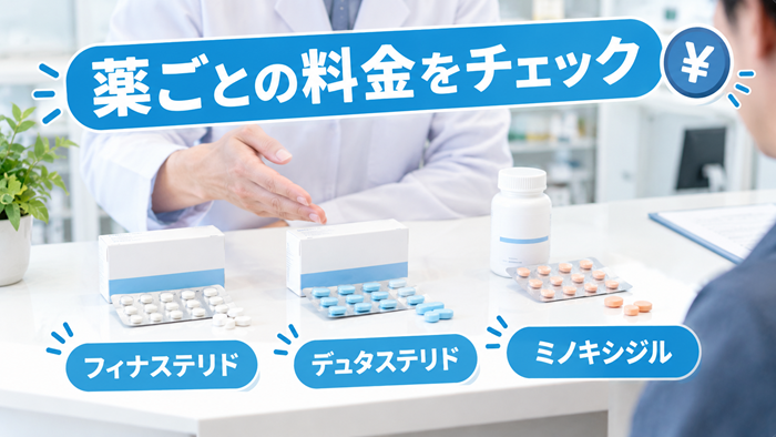 イースト駅前クリニックAGA薬別料金