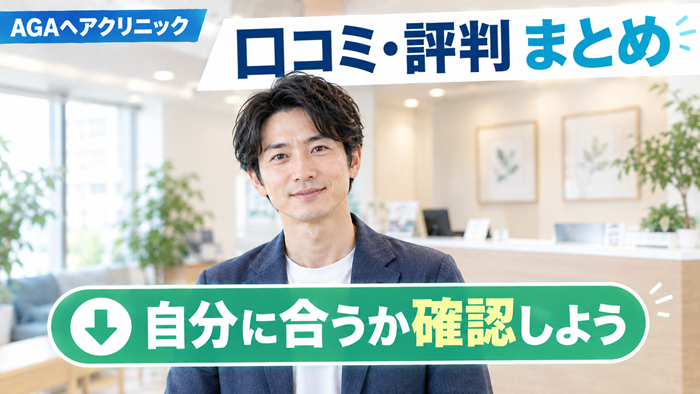 AGAヘアクリニック口コミ・評判まとめ