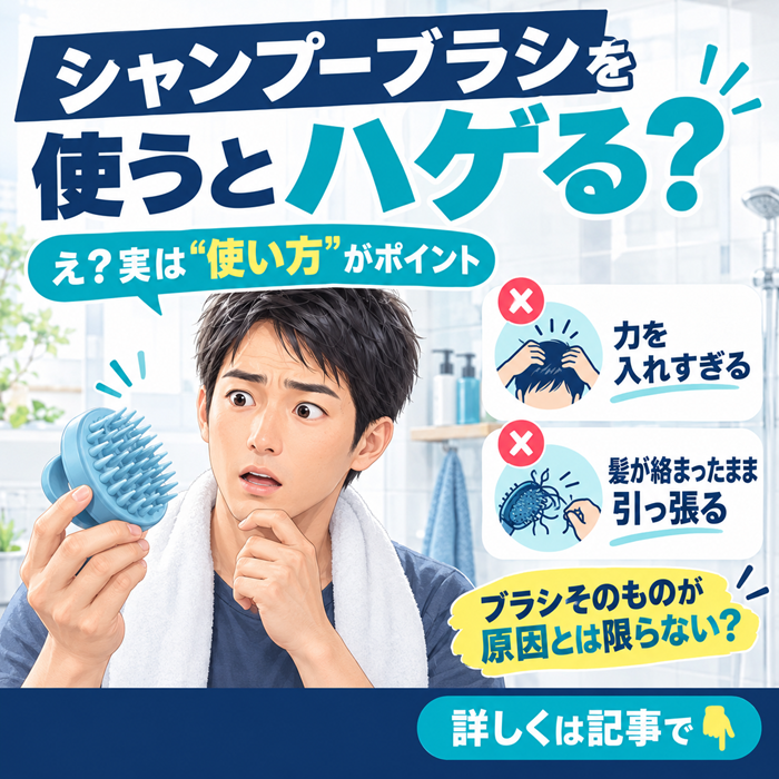 シャンプーブラシを使うとハゲる？