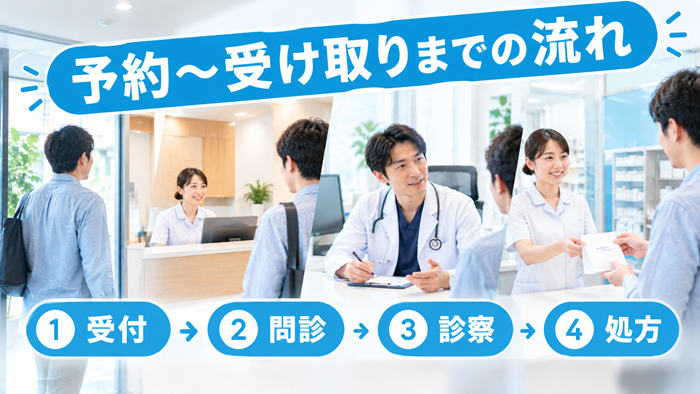 イースト駅前クリニックAGA治療の予約~受取までの流れ