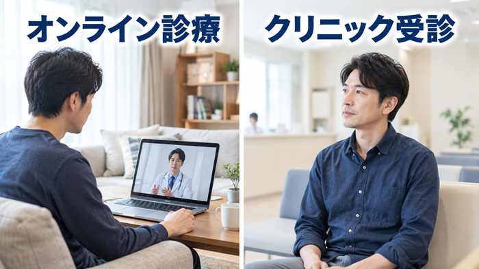 AGAの治療はオンライン診療とクリニック受診がある